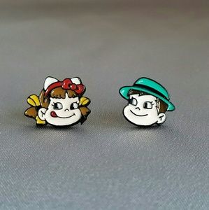 New Milky Girl and Milky Boy stud earrings
